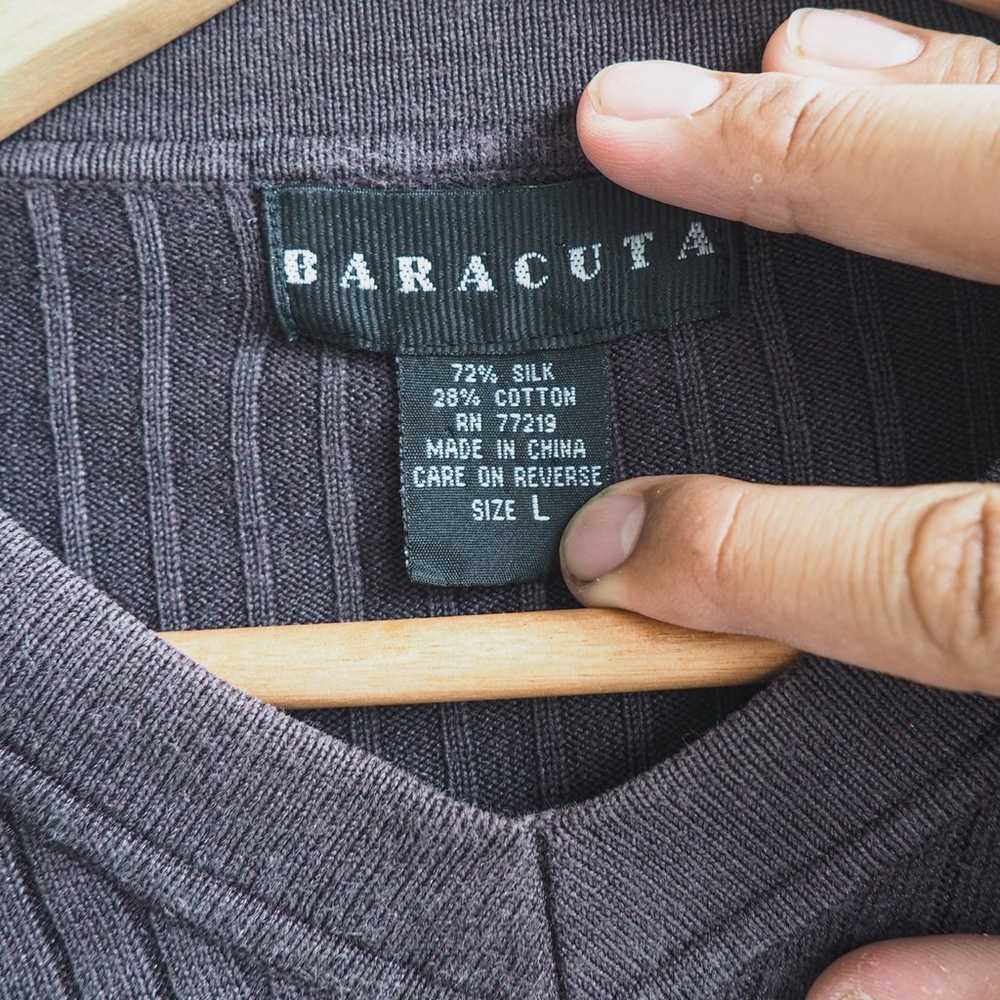Vintage Baracuta Sweater Men's Large Brown Silk R… - image 4