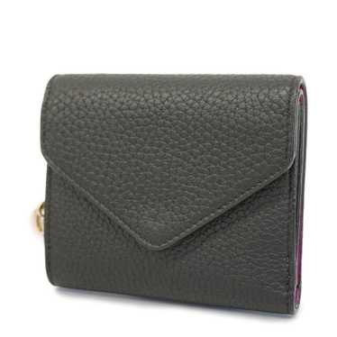Dior Christian Dior Tri-fold Wallet Leather Black… - image 1