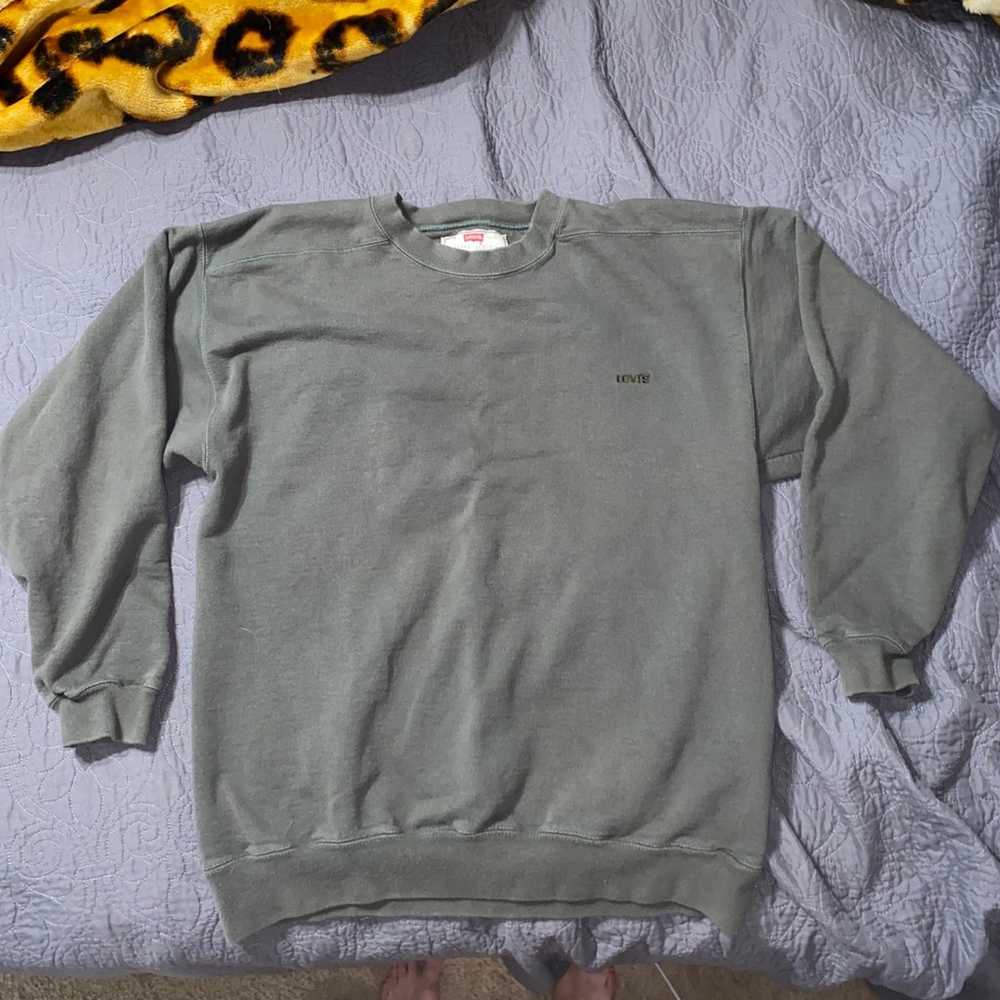 Levi’s Vintage Relaxed Khaki Crewneck Sweatshirt … - image 2