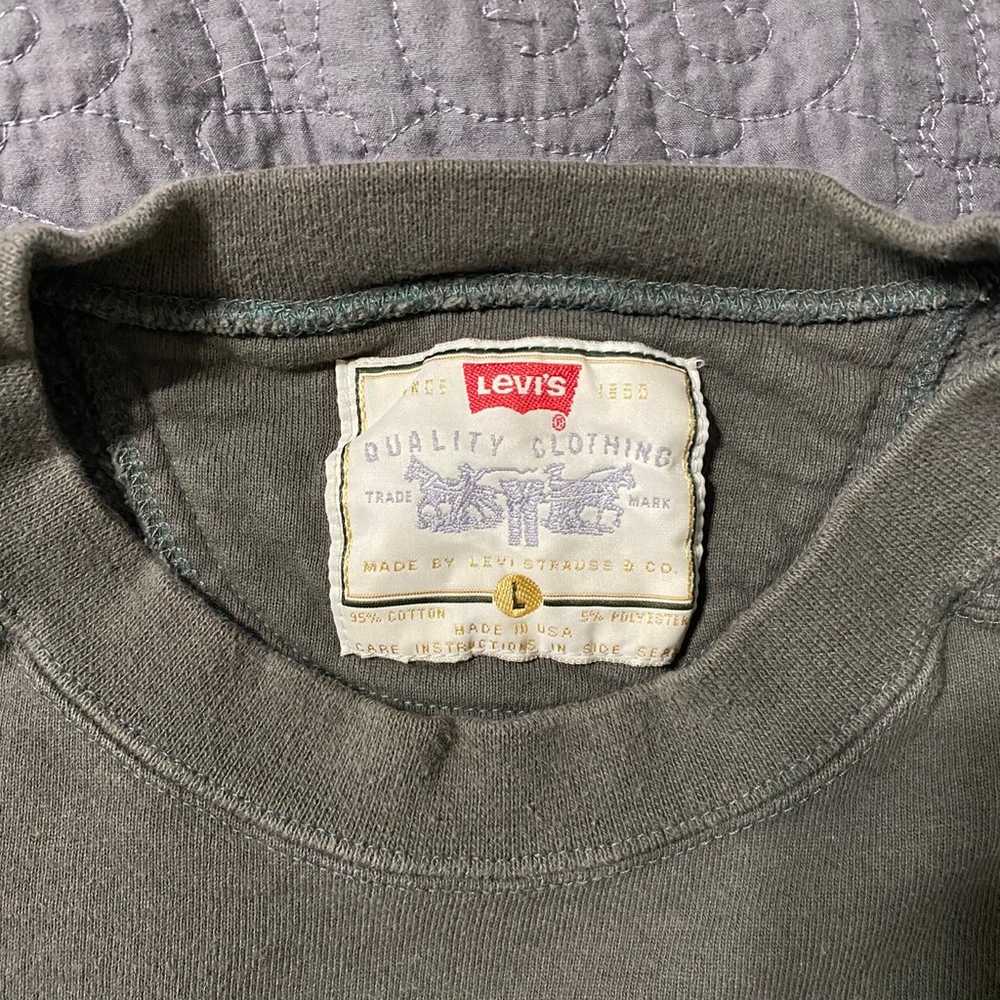 Levi’s Vintage Relaxed Khaki Crewneck Sweatshirt … - image 3