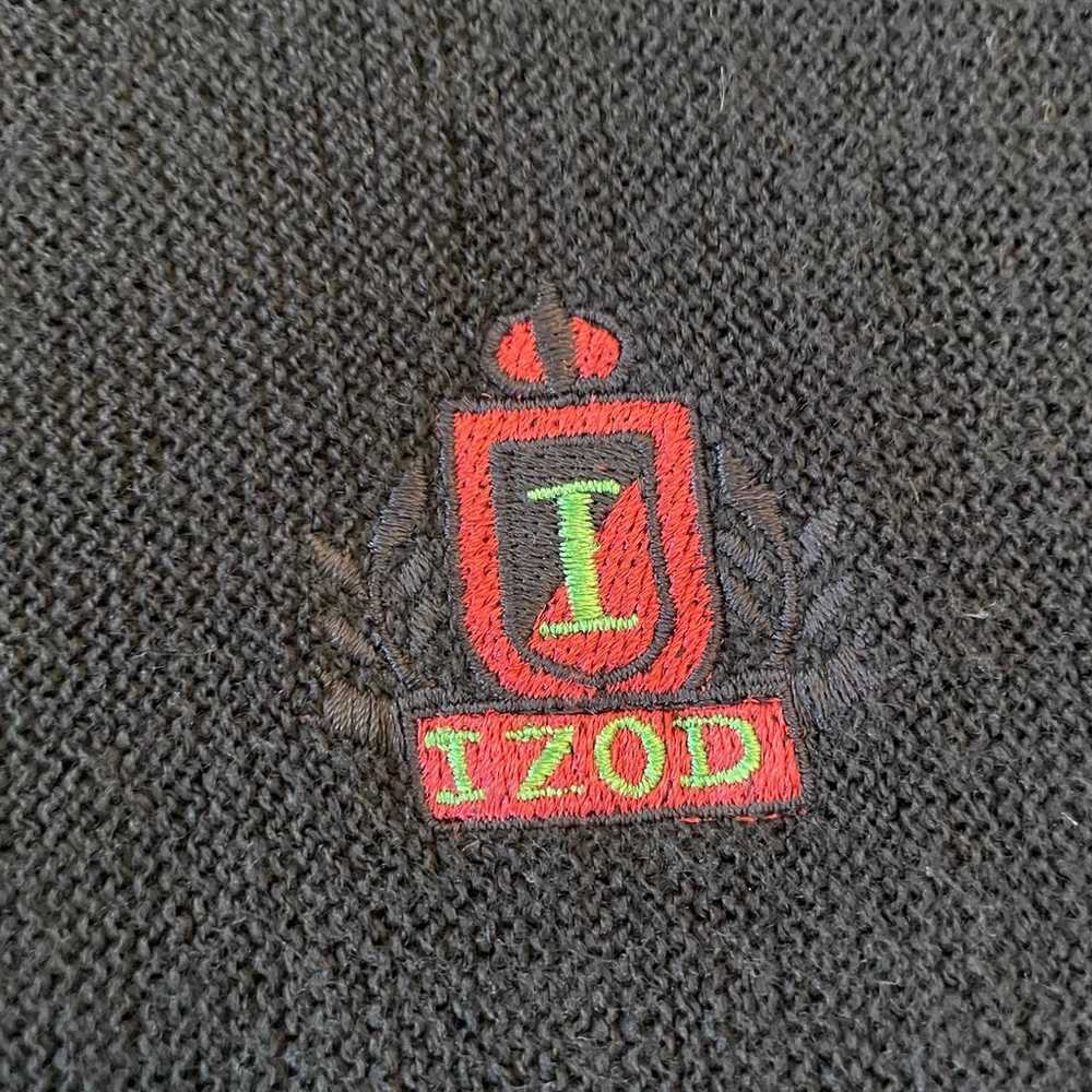 Vintage IZOD Navy Blue Cardigan Embroidered Grand… - image 4