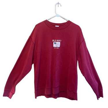 Old Navy Vintage Men's size XL Red Flag Sweatshirt - image 1