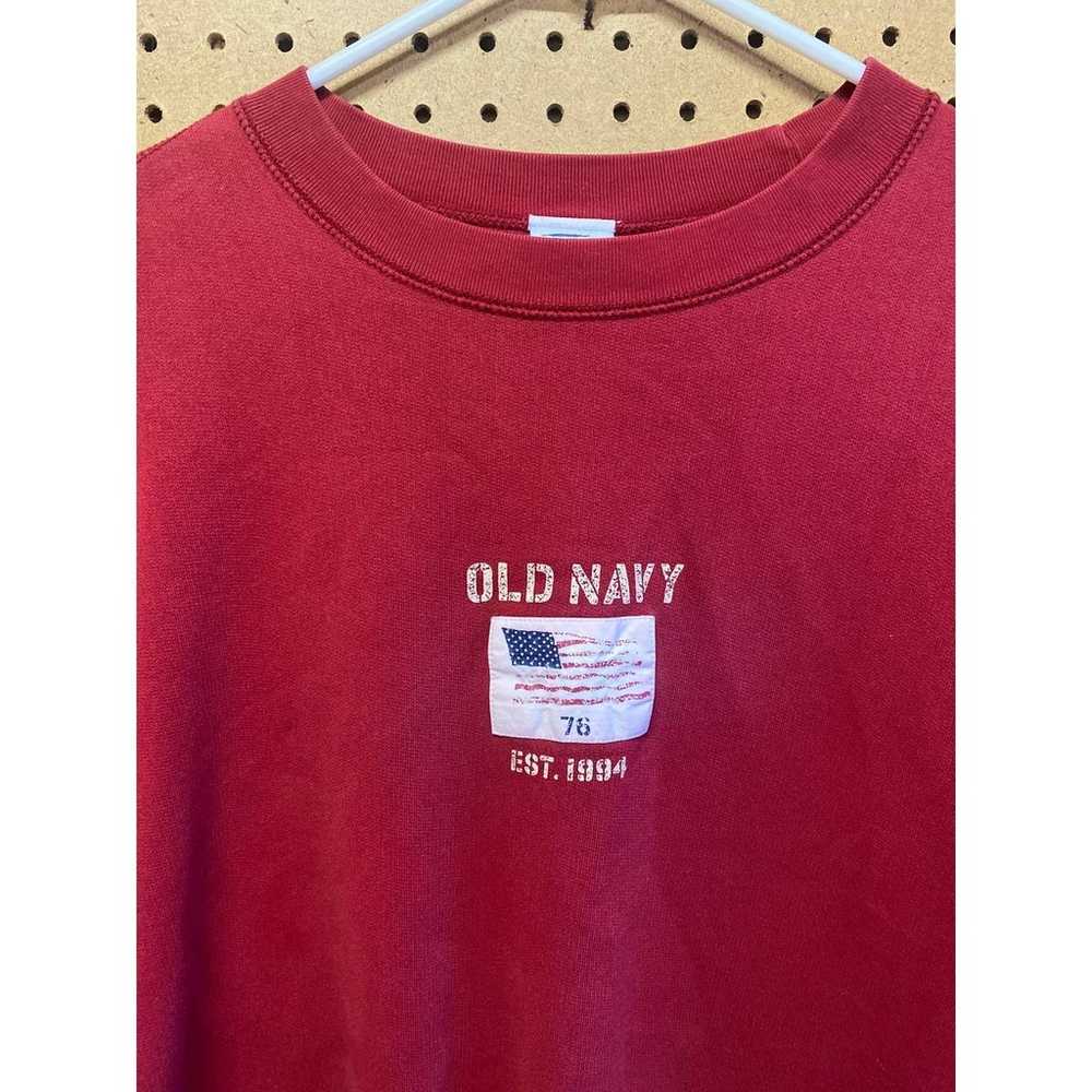Old Navy Vintage Men's size XL Red Flag Sweatshirt - image 3