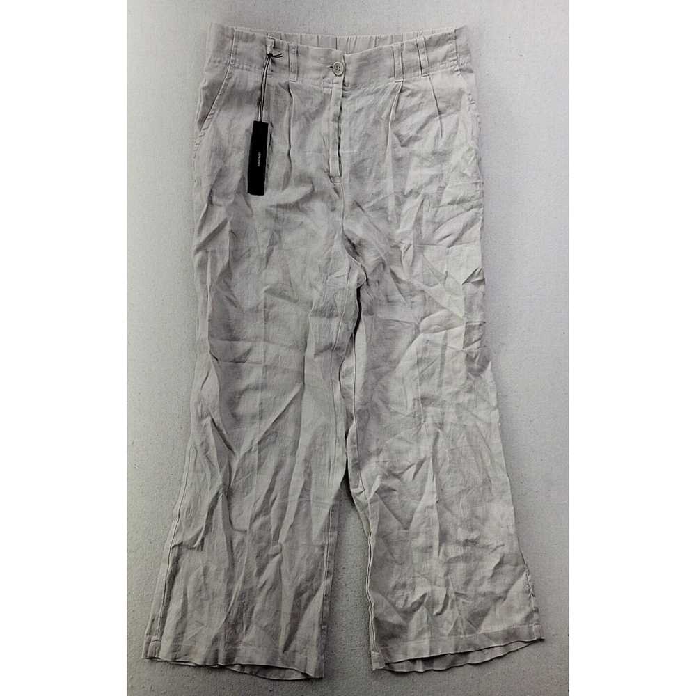 Vintage NEW TAHARI 100% Linen Pants Wide Leg Crop… - image 1