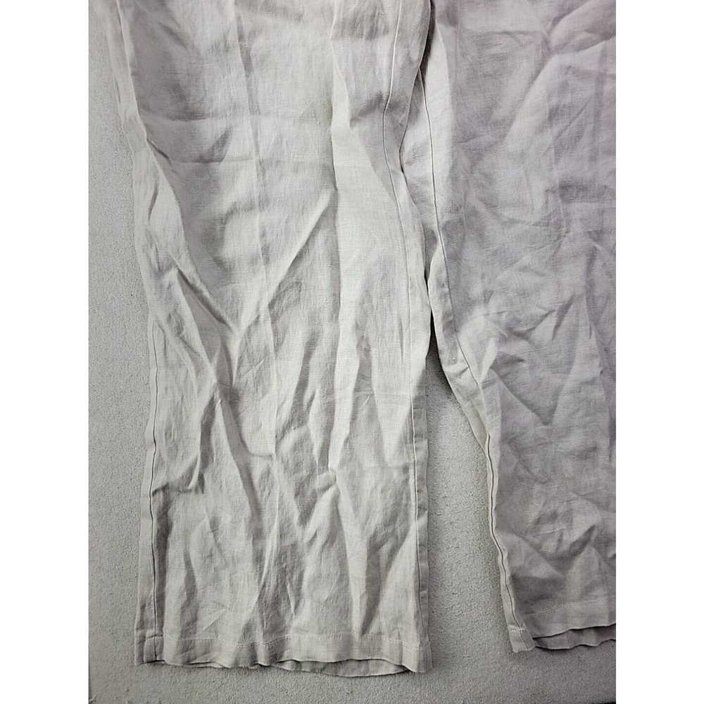 Vintage NEW TAHARI 100% Linen Pants Wide Leg Crop… - image 2