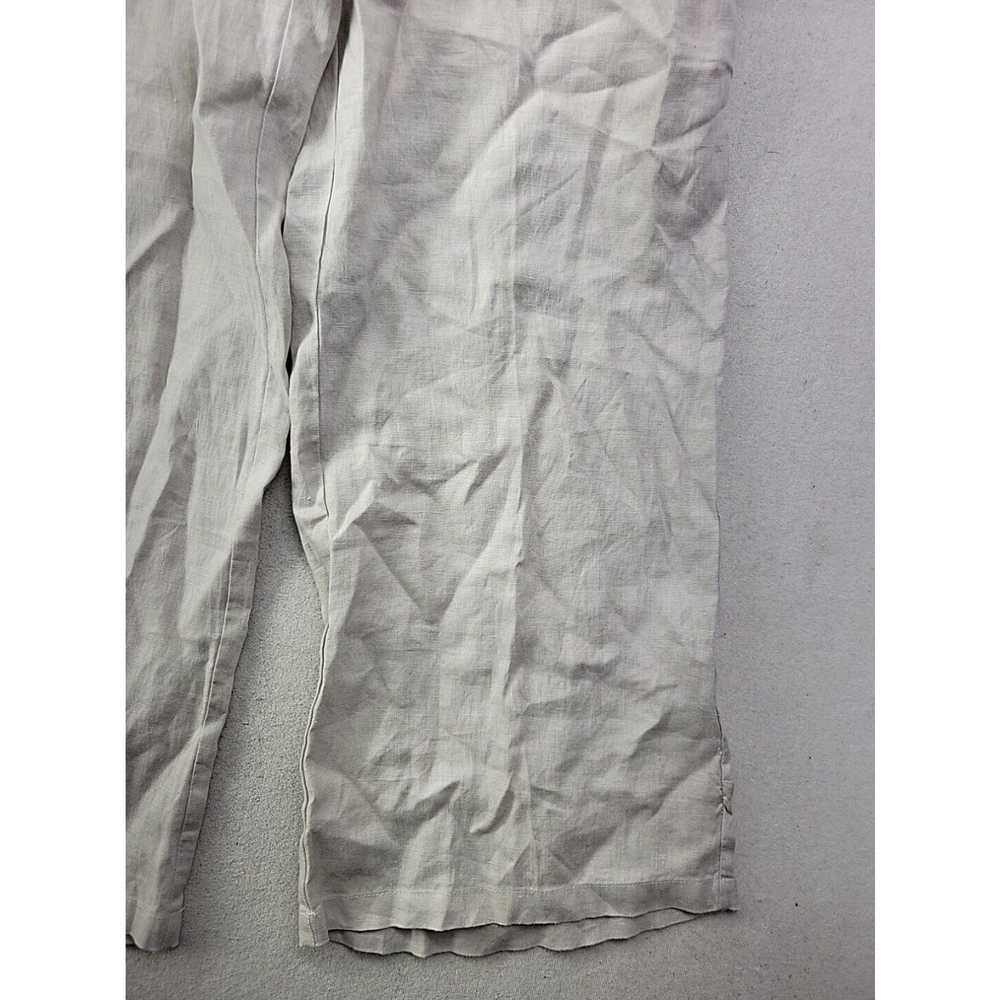 Vintage NEW TAHARI 100% Linen Pants Wide Leg Crop… - image 3