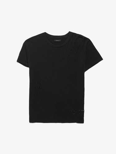 Amiri Black Gun Distressed Cotton T Shirt - image 1