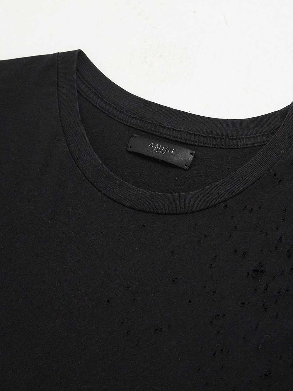 Amiri Black Gun Distressed Cotton T Shirt - image 3