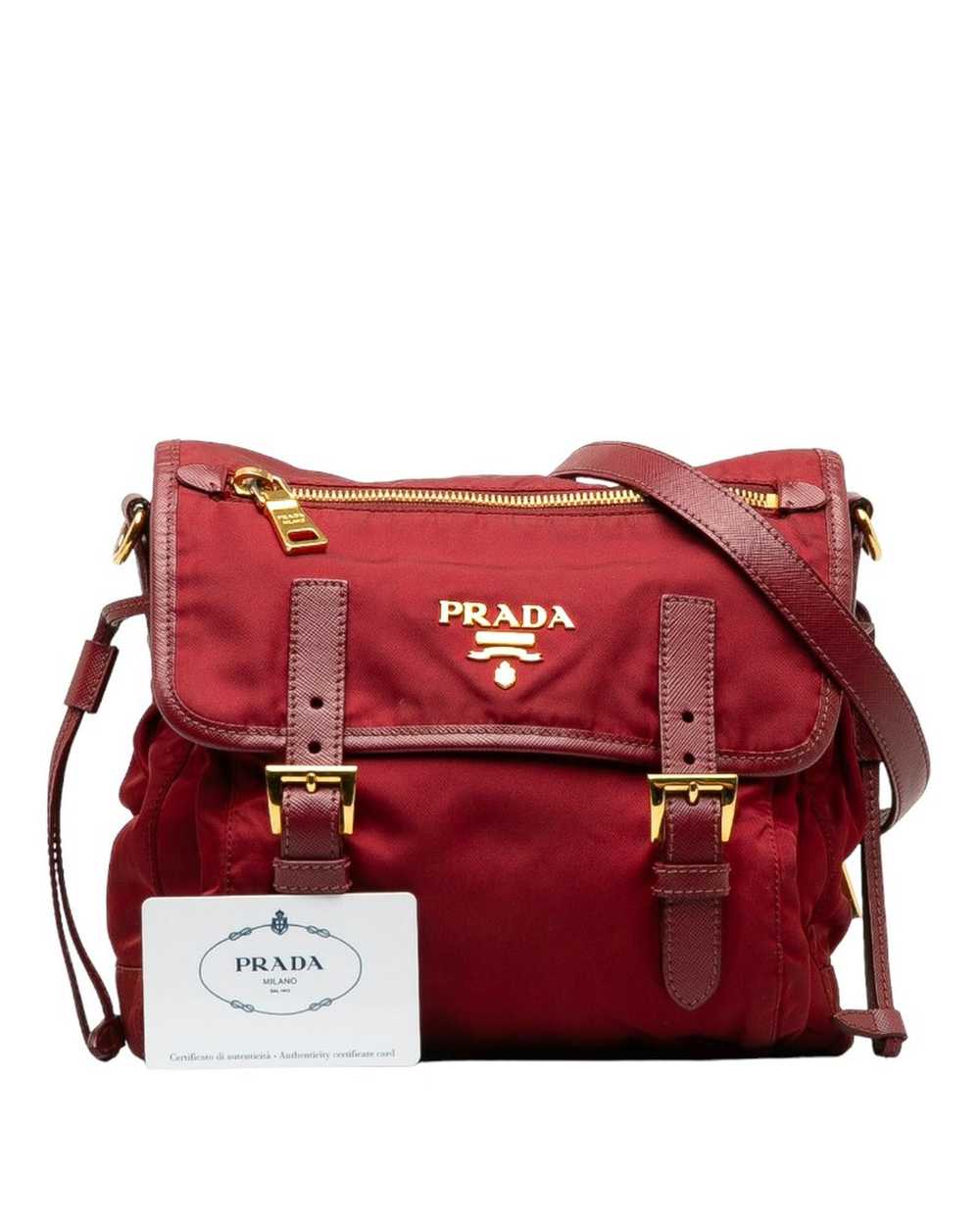 Prada Rose Gold Tessuto Messenger Bag in AB Condi… - image 9