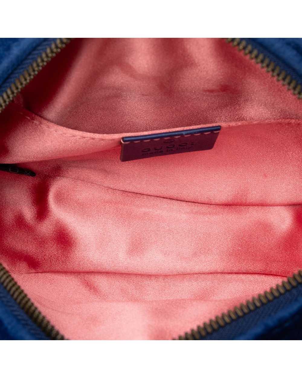 Gucci Blue Velour Belt Bag - GG Marmont - image 5