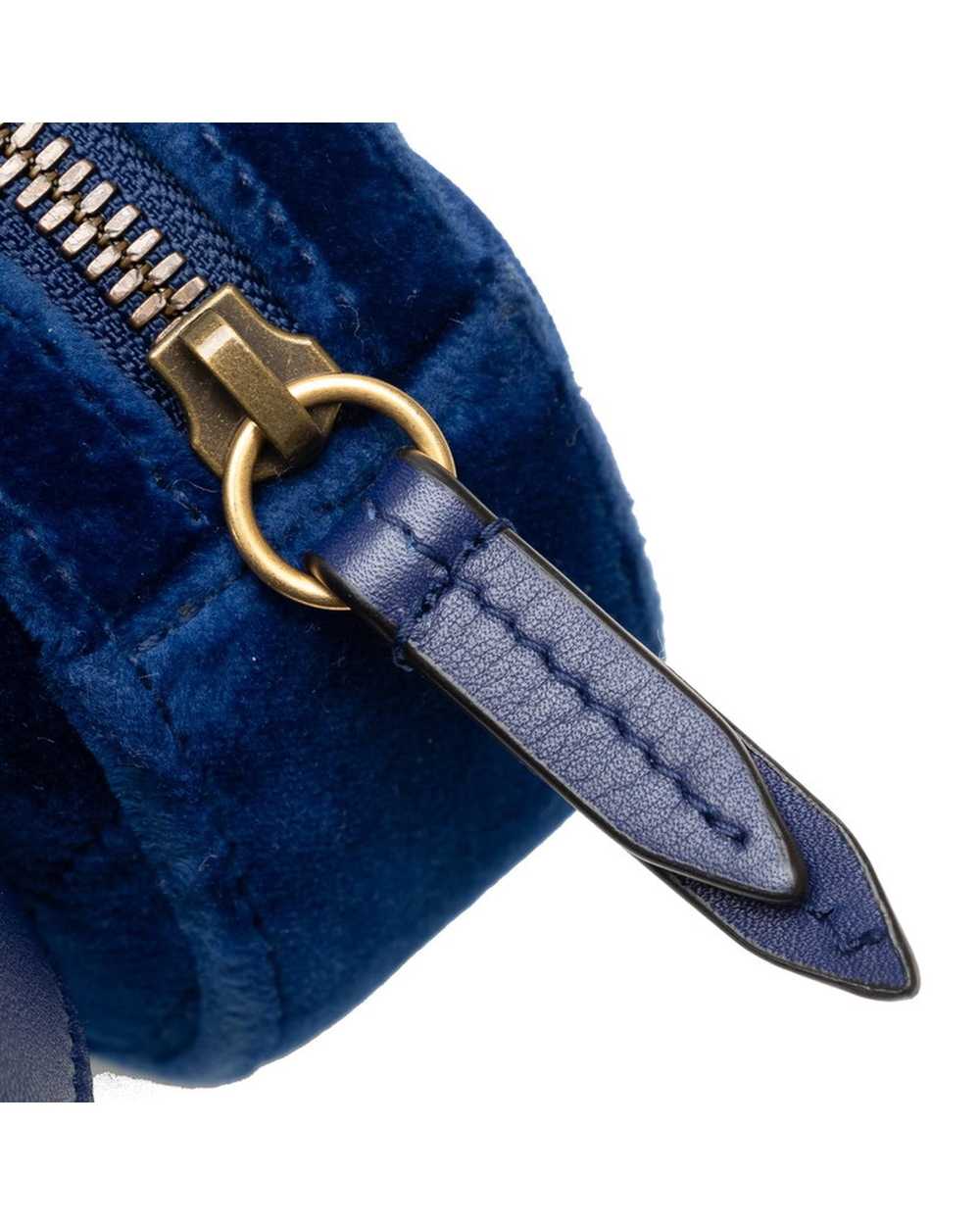 Gucci Blue Velour Belt Bag - GG Marmont - image 8