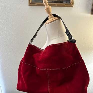 Kate Spade Red suede original shoulder handbag Pa… - image 1