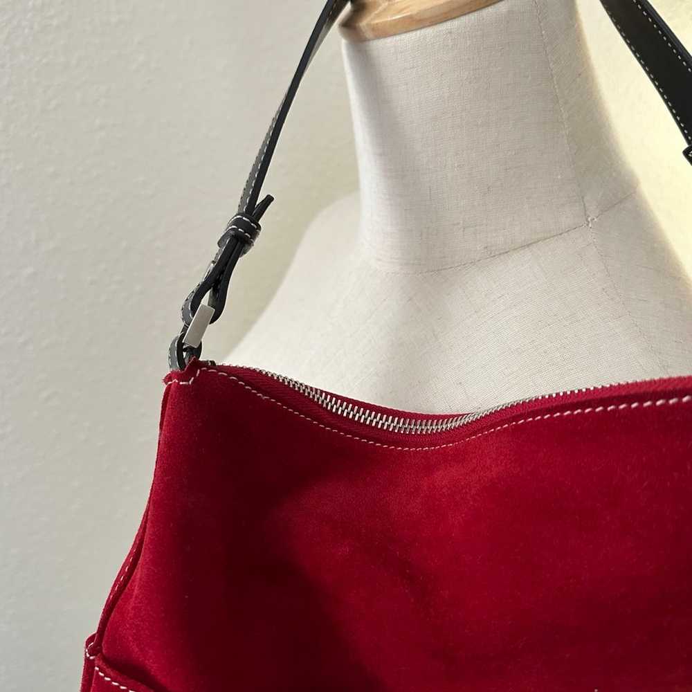 Kate Spade Red suede original shoulder handbag Pa… - image 3