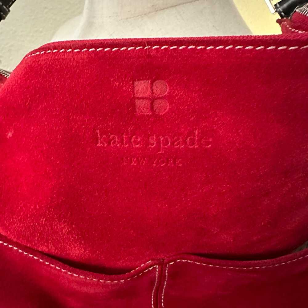 Kate Spade Red suede original shoulder handbag Pa… - image 4