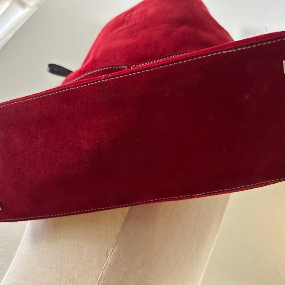 Kate Spade Red suede original shoulder handbag Pa… - image 7