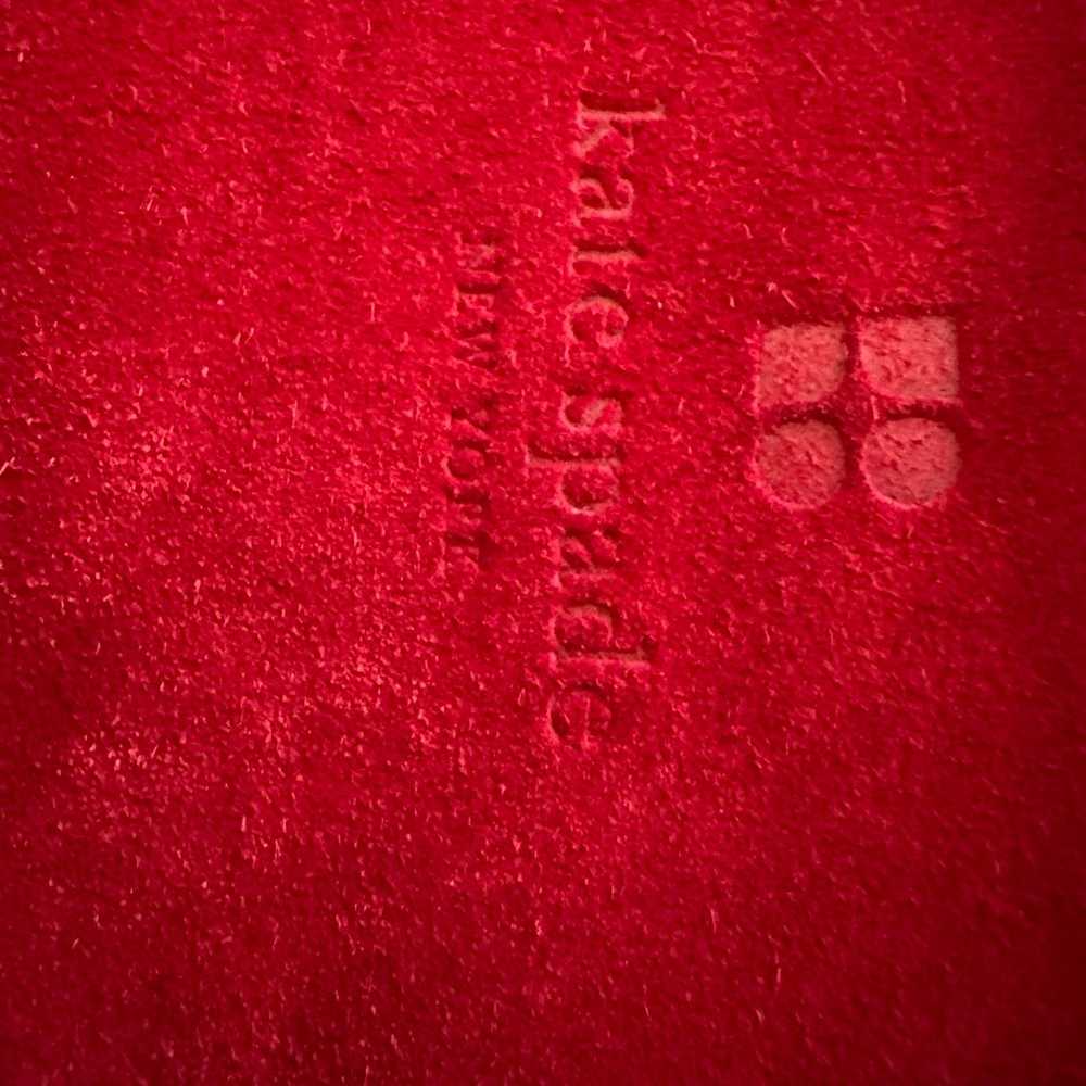 Kate Spade Red suede original shoulder handbag Pa… - image 9