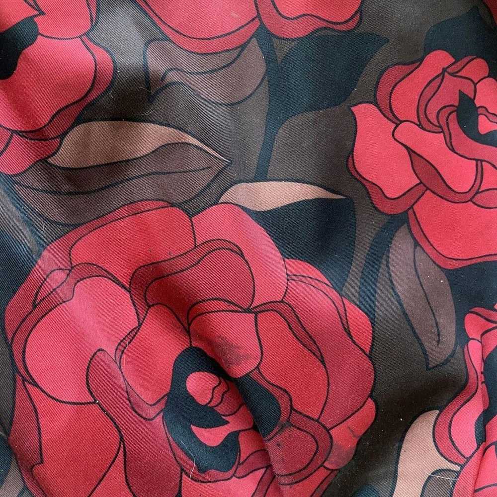 Women's Brighton Red Floral Roses Fabric Black Le… - image 3