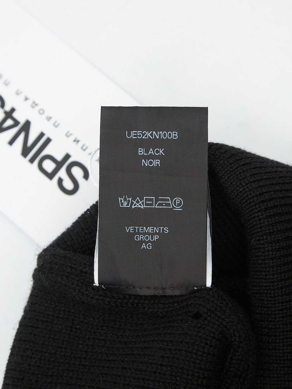 Vetements Black Haute Couture Embossed Wool Beanie - image 4