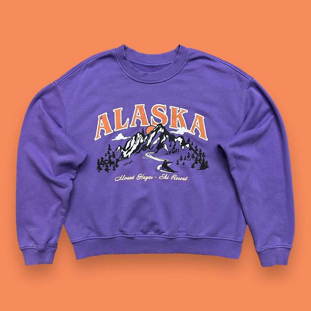 H&M × Streetwear Alaska Sweatshirt Crewneck Pullo… - image 1