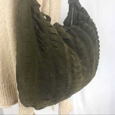 POSSE Bohemian Suede Bag | POSSE green weaved sued