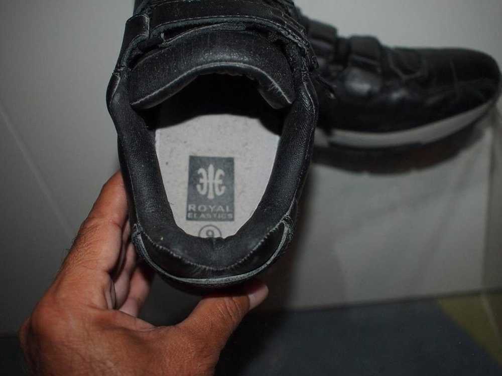 Royal Elastics Black Leather Sneaker Shoe Low sz.… - image 7