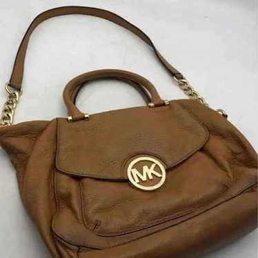 Michael Kors MK Designer Brown Shoulder Bag Purse