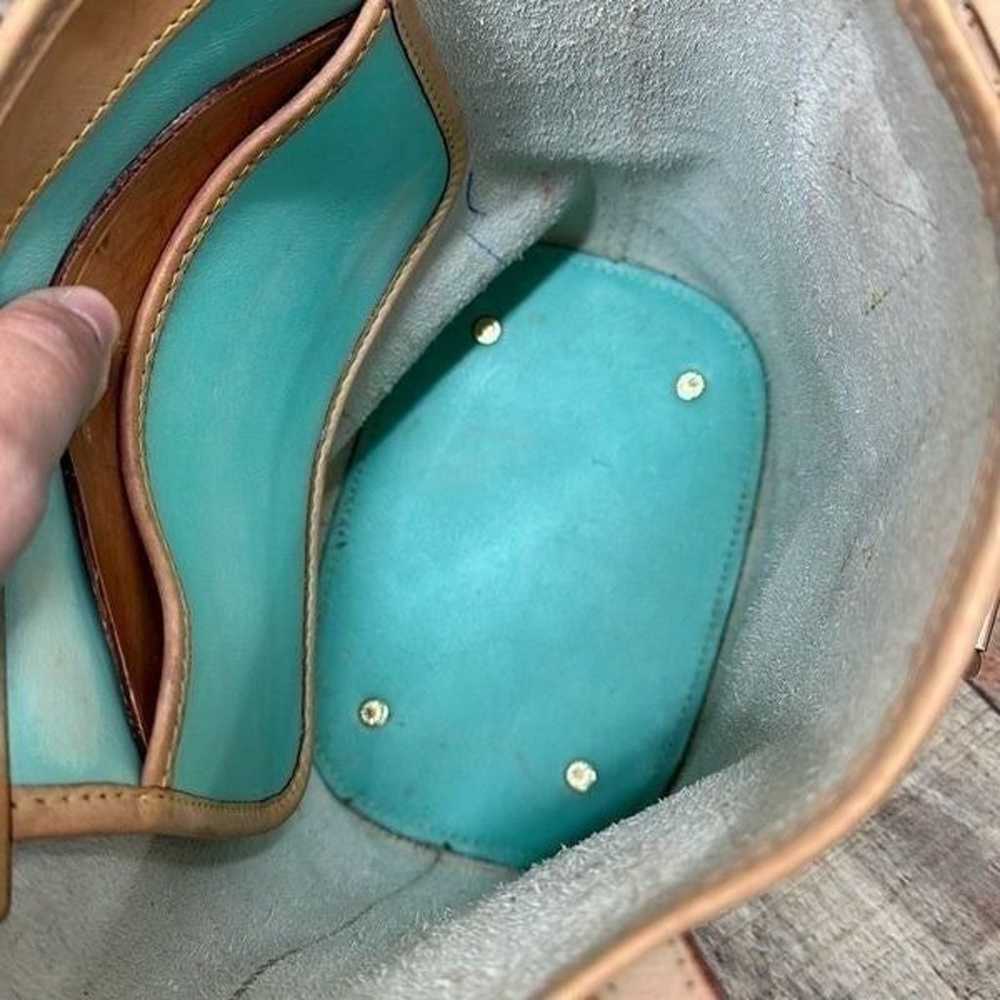 Dooney and Bourke Bucket Leather Purse Teal - image 12