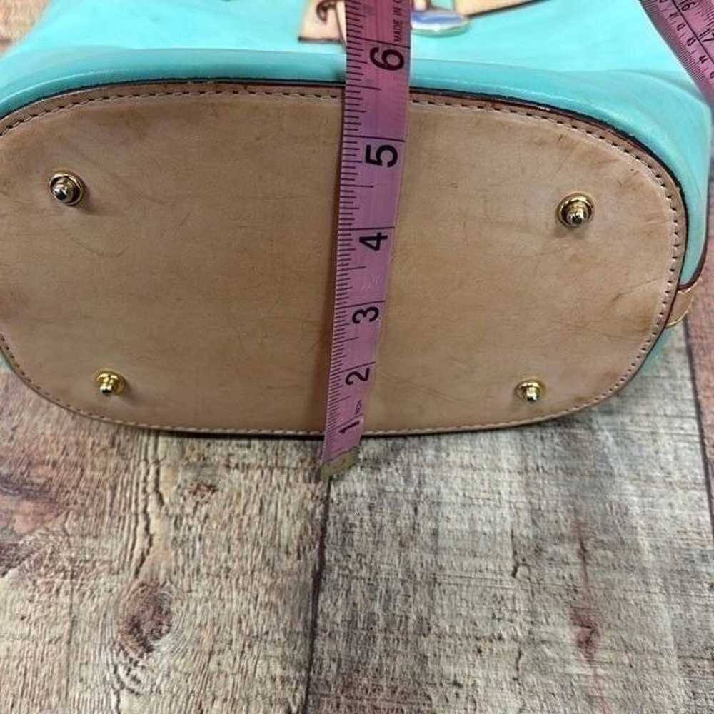 Dooney and Bourke Bucket Leather Purse Teal - image 3