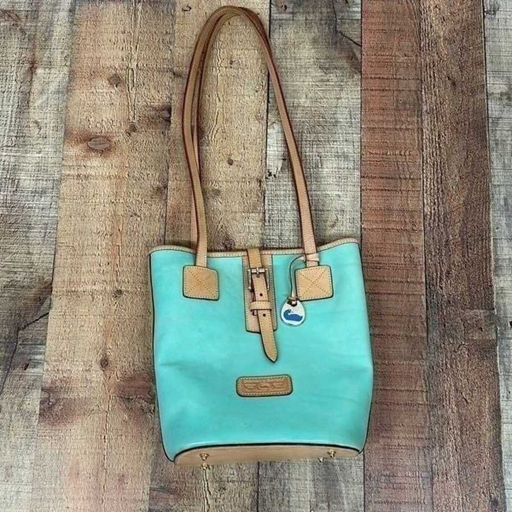 Dooney and Bourke Bucket Leather Purse Teal - image 4