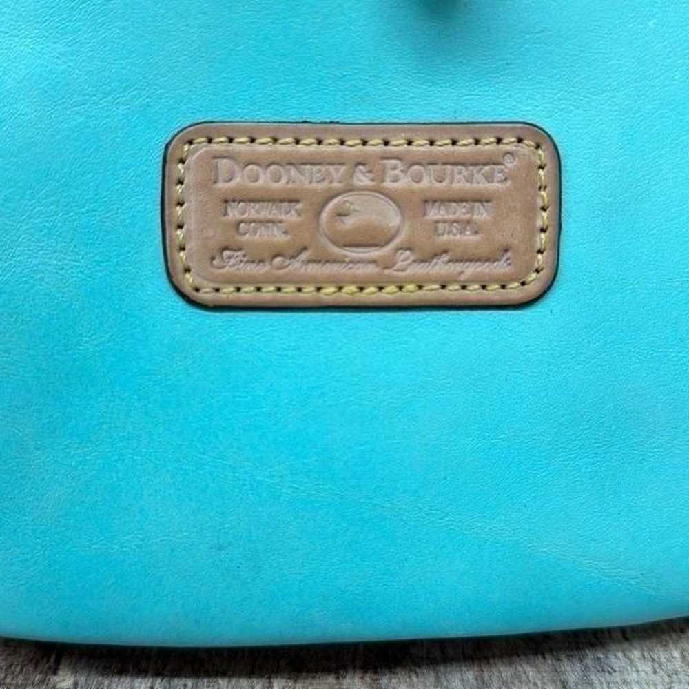 Dooney and Bourke Bucket Leather Purse Teal - image 5
