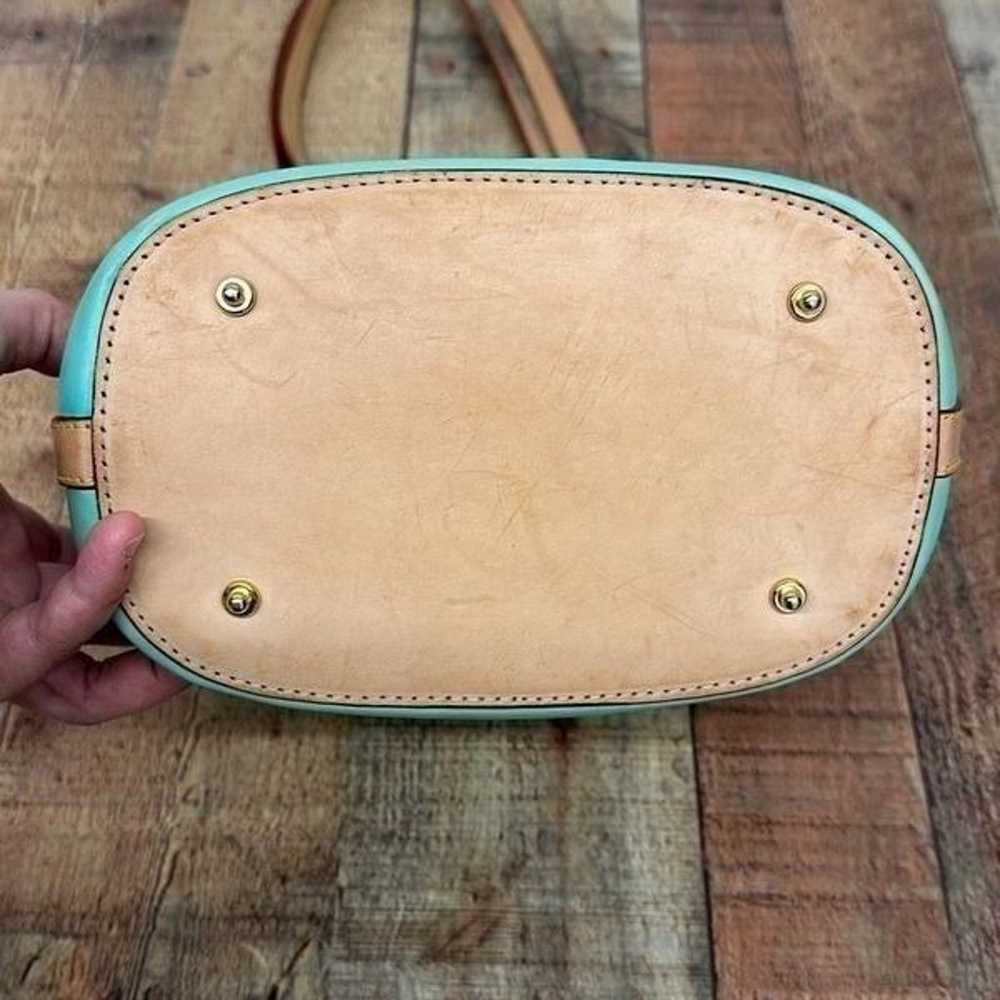 Dooney and Bourke Bucket Leather Purse Teal - image 6
