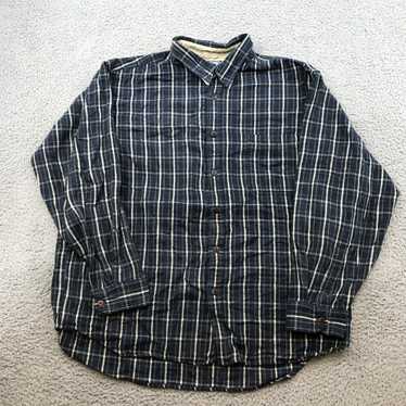 Vintage Structure Shirt Adult XL Blue Check Super… - image 1