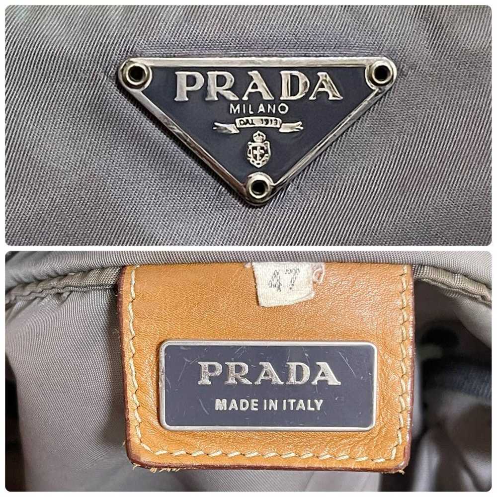 Prada Prada - Tesuto nylon grey shoulder bag cros… - image 8