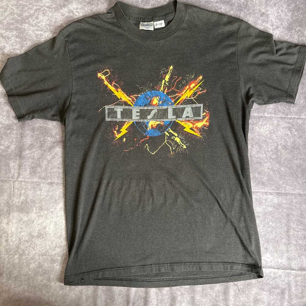 Unkwn Vintage 1987 Tesla Single Stitch T-Shirt - image 1