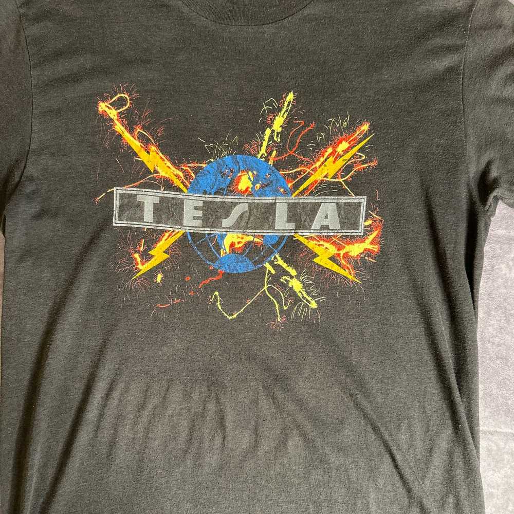 Unkwn Vintage 1987 Tesla Single Stitch T-Shirt - image 2