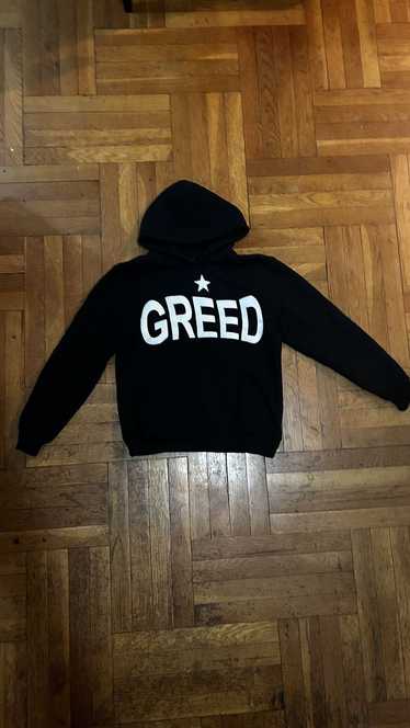 Streetwear Greed puff print hoodie