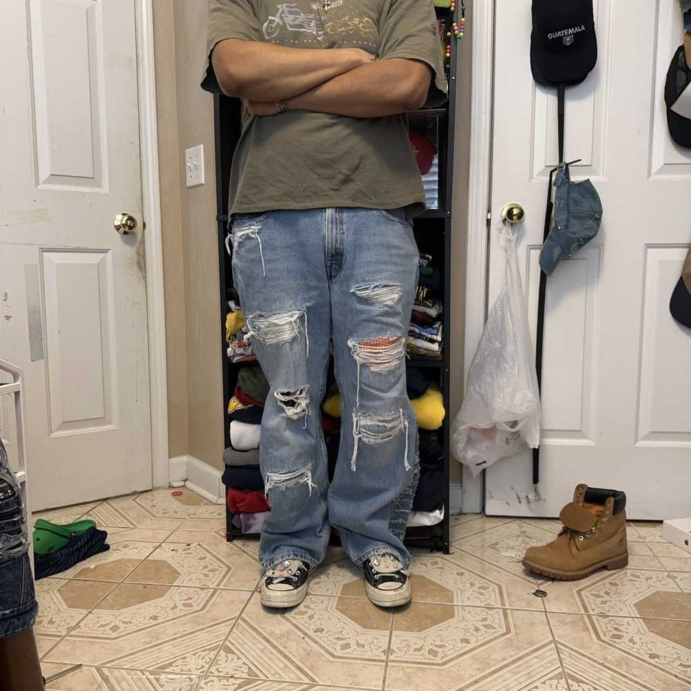 Custom × Streetwear Custom 1of1 distressed jeans - image 9