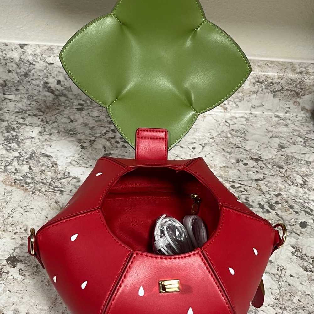 Red strawberry bag purse nina fresa - image 3