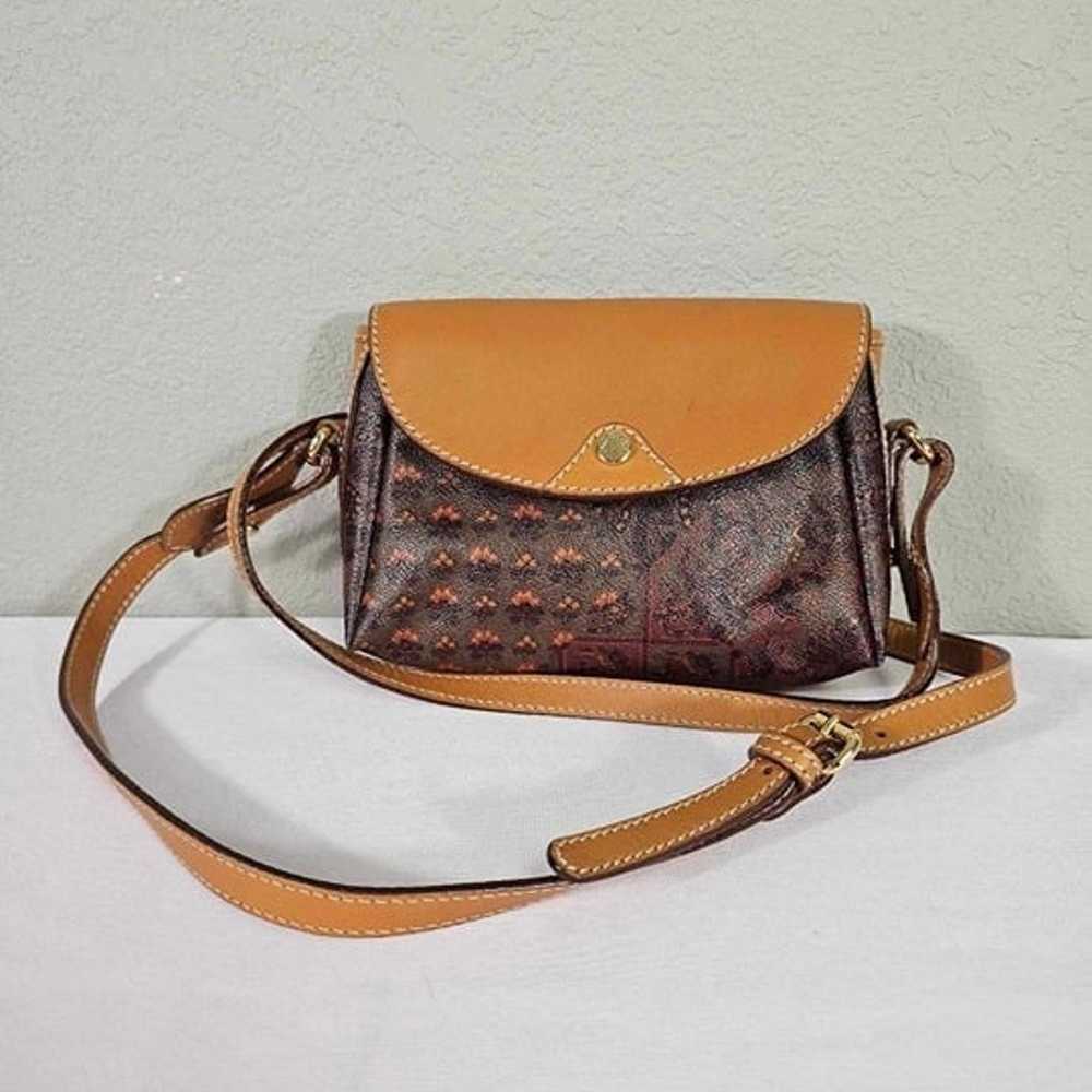 Escada Brown Tan Leather Messenger Flap Shoulder … - image 2