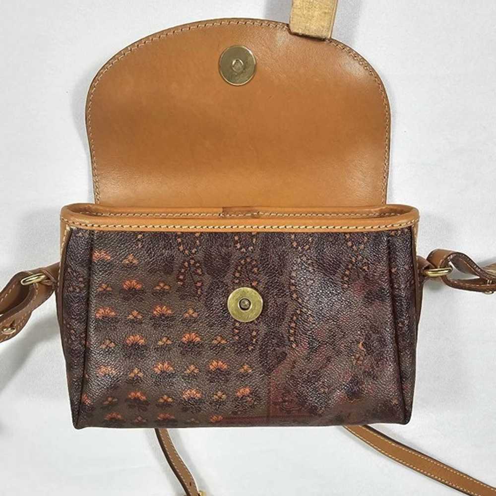 Escada Brown Tan Leather Messenger Flap Shoulder … - image 7