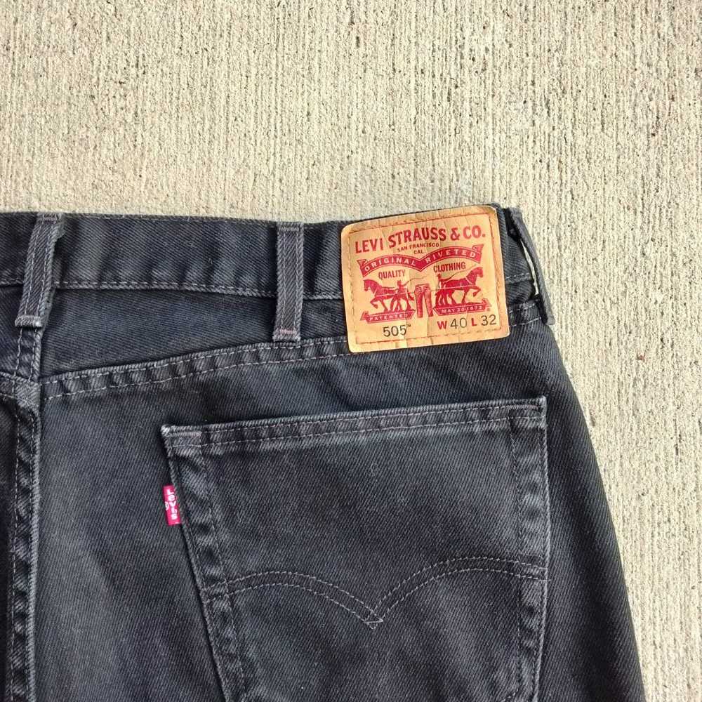 Levi's Vintage Levi's 505 Faded Black Denim Jeans - image 2