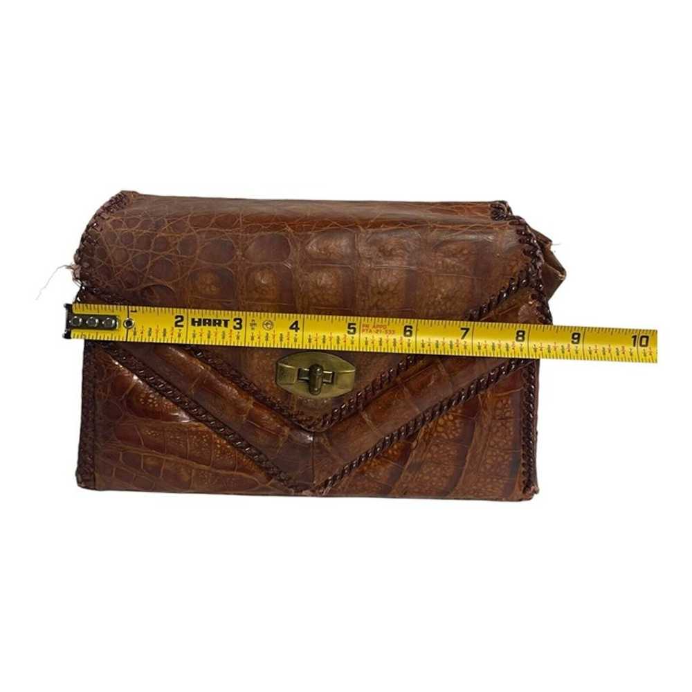 Genuine Alligator Clutch Handbag Vintage Leather … - image 11