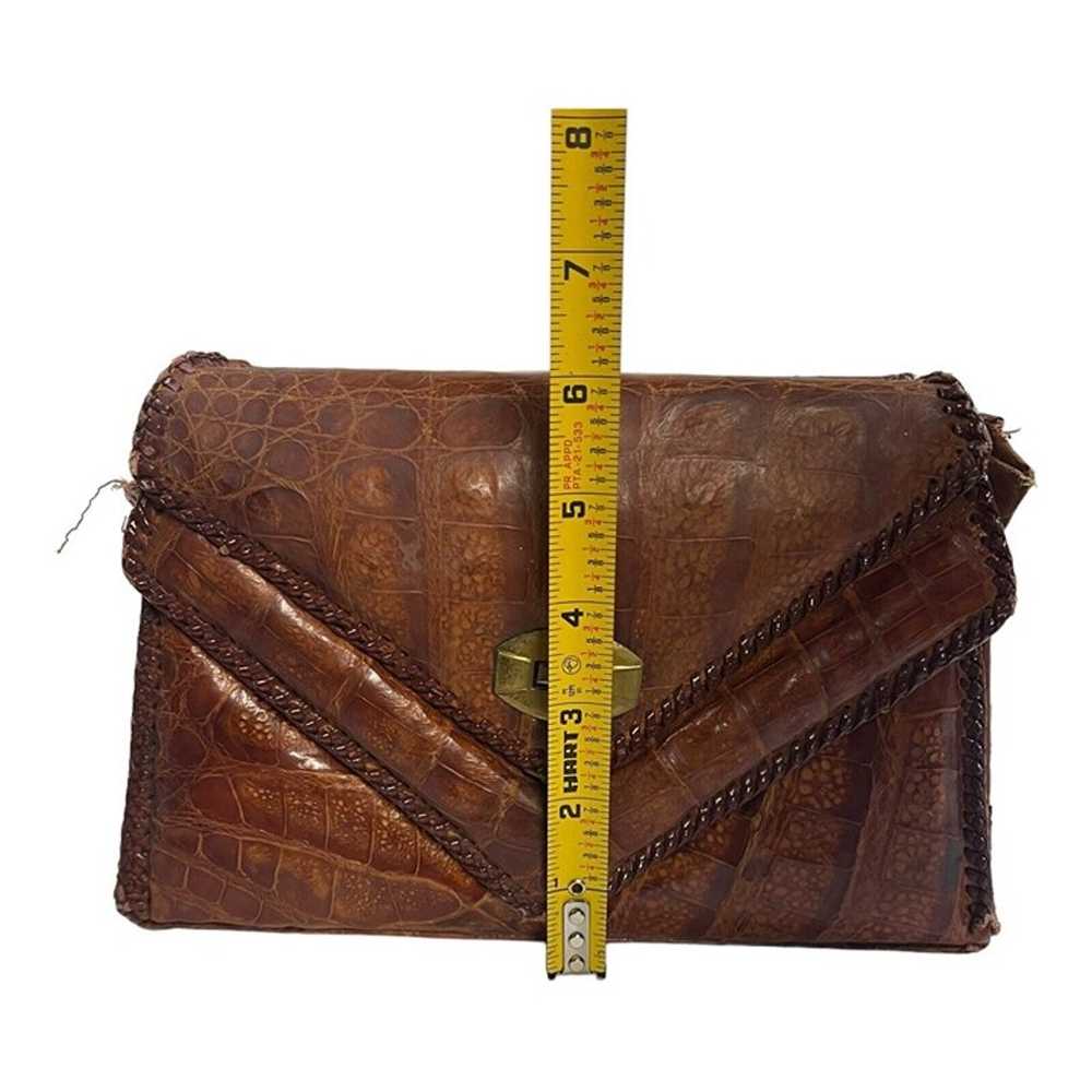 Genuine Alligator Clutch Handbag Vintage Leather … - image 12