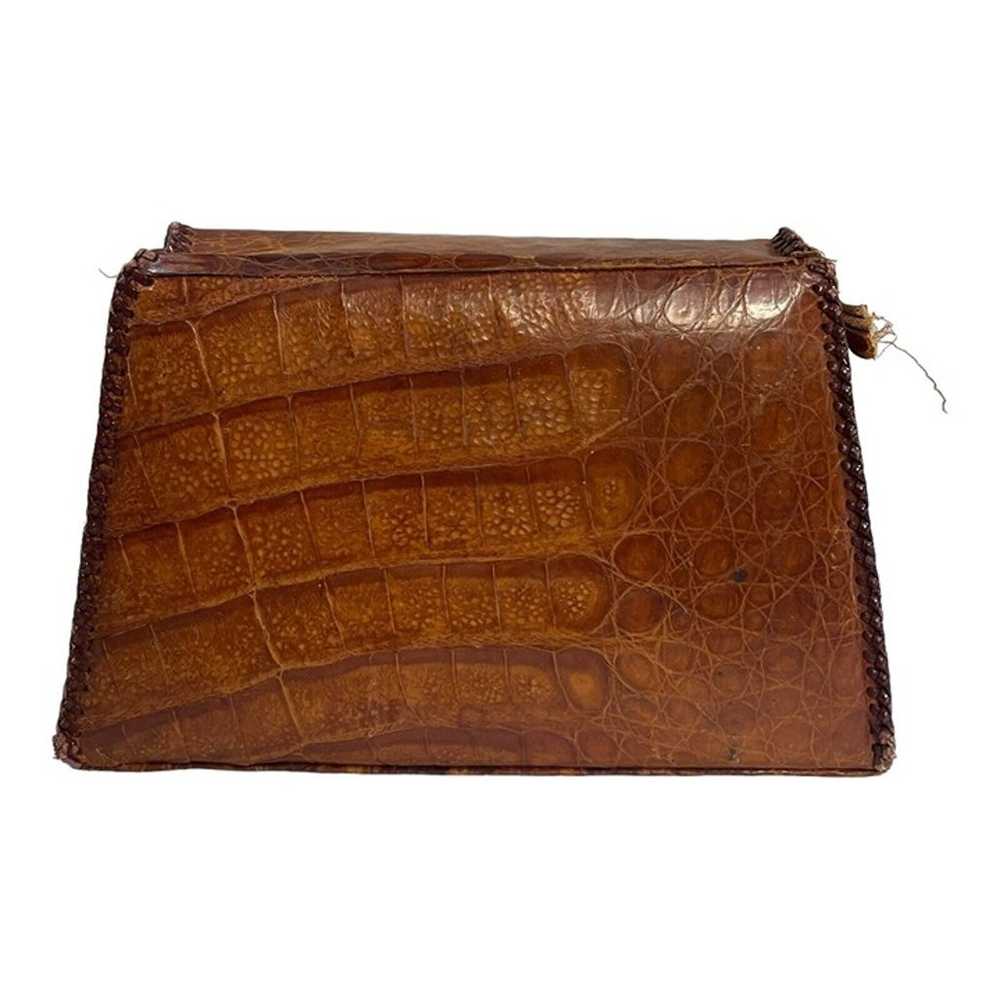 Genuine Alligator Clutch Handbag Vintage Leather … - image 5