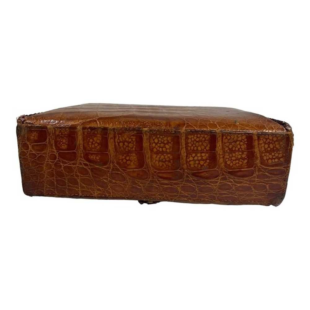 Genuine Alligator Clutch Handbag Vintage Leather … - image 7