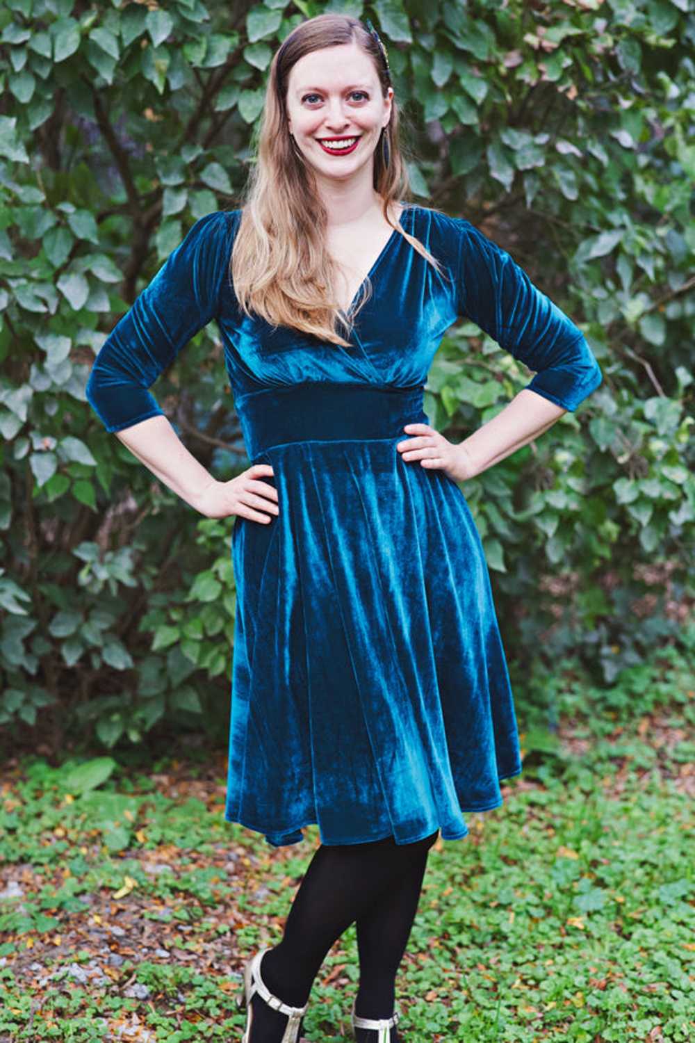 Karina Dresses Megan Dress - Spruce It Up Velvet - image 1