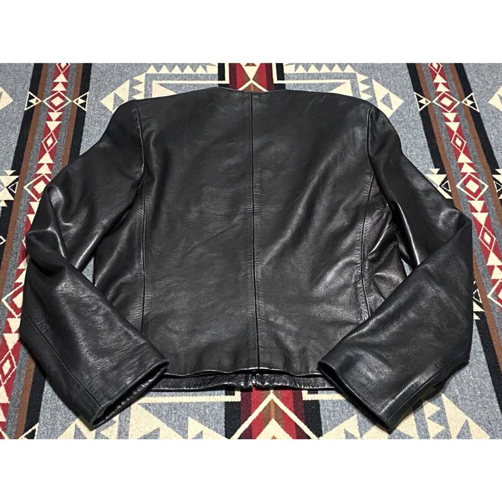 Vintage Christian Lauren Soft Black Leather Motor… - image 2