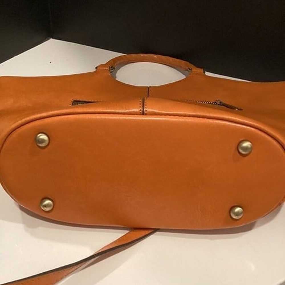 Patricia Nash Large Tooled Leather Orange Tote Sh… - image 4