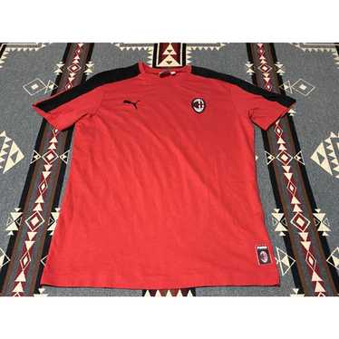 Puma PUMA Mens AC Milan T-Shirt Athletic Red Tee T