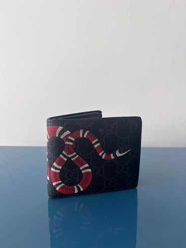 Gucci GUCCI Black GG Supreme Snake Wallet
